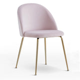 Tanisha Contemporary Dining Chair with Gold Legs - detail view