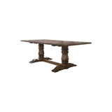 Transitional Wood Dining Table Only Only in Antique Natural Oak