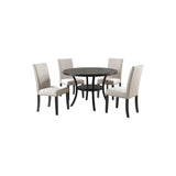 Darlington Round 5 Piece Counter Height Dining Set in Black