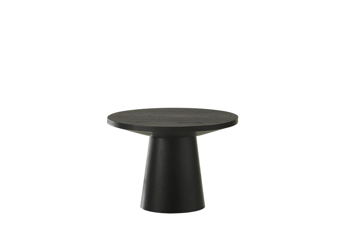 Terra 22" Round Pedestal End Table in Ebony Black