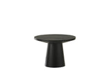 Terra 22" Round Pedestal End Table in Ebony Black