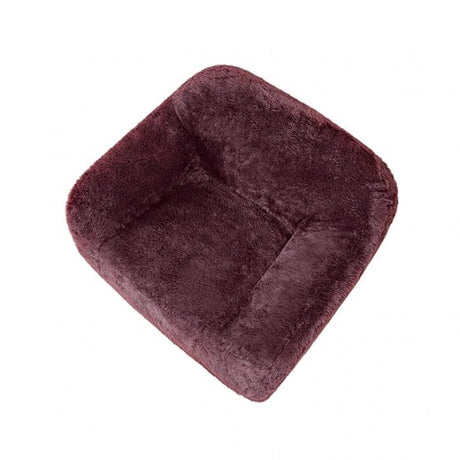 Vander Boneless Barrel Accent Chair in Red Wine Faux Fur – view 7