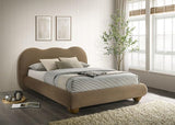 Finamore Upholstered Platform Bed with Camel-Back Headboard – view 2