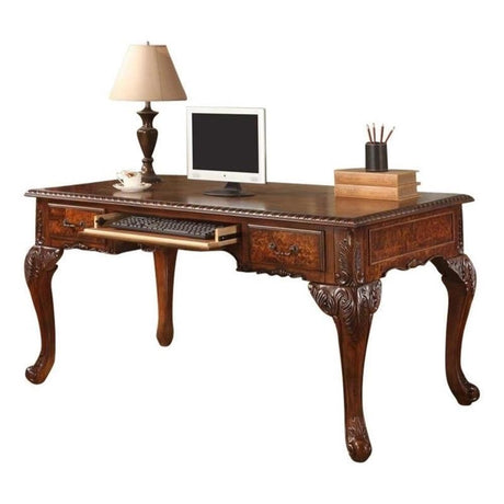 Chester 60" Rectangular Traditional Wood Executive Office Desk - close-up