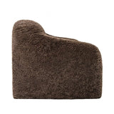Vander Boneless Barrel Accent Chair in Cub Brown Faux Fur – view 3
