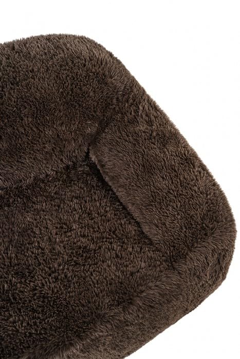 Vander Boneless Barrel Accent Chair in Cub Brown Faux Fur – view 5