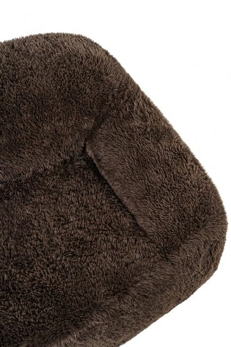 Vander Boneless Barrel Accent Chair in Cub Brown Faux Fur – view 5