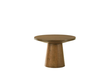 Terra 22" Round Pedestal End Table in Walnut