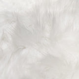 Fur Bench in White - detail view