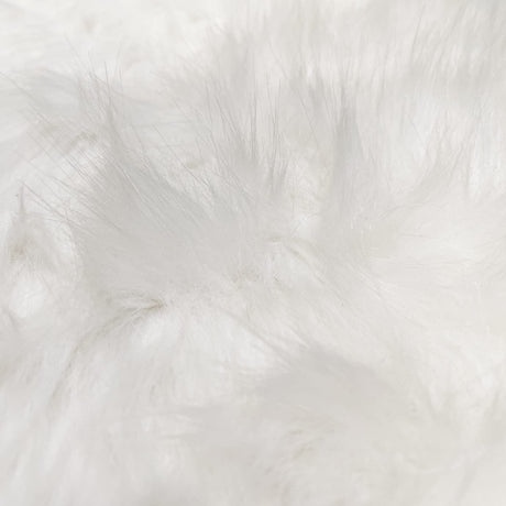 Fur Bench in White - detail view