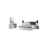 Manchester 5-Piece Wood Queen Bedroom Set in Zebra/White