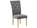 Lexington 7-Piece Rectangle Dining Set with 6 Velvet Upholstered Chairs, Modern Contemporary… - side view