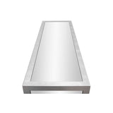 Jameson Mirrored Console Table, Console Table with Silver/Mirrored Inlays - detail view