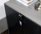 Raiden Queen Bedroom Set with Integrated LED Lighting and USB Charging - Transitional & Brushed Gray Finish