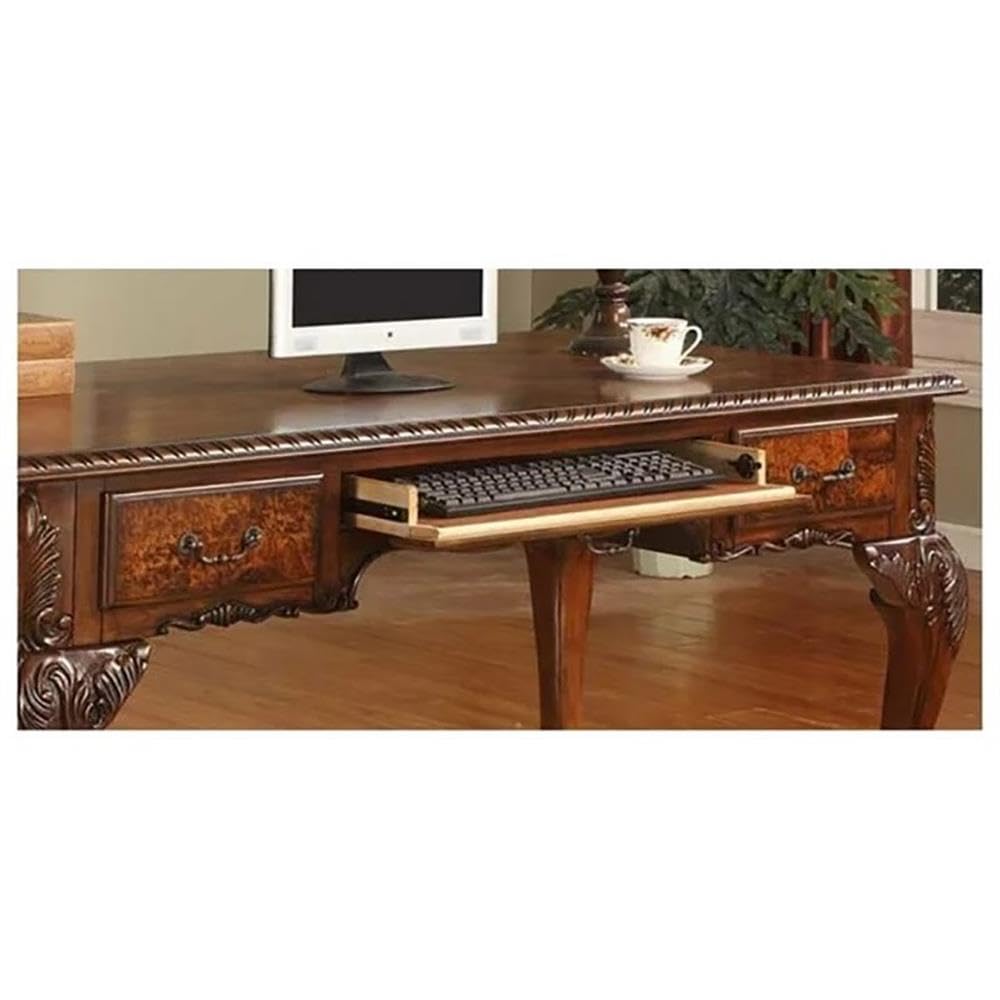 Chester 60" Rectangular Traditional Wood Executive Office Desk - back view