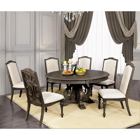 Arcadia Rustic Dining Collection with Intricate Wood Inlay – view 2