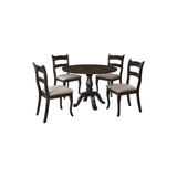 5 Pcs Cottage Dining Set Black
