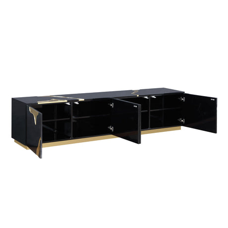 Taylor 87" High Gloss Lacquer TV Stand - angle view
