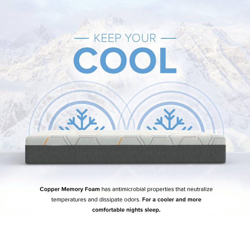12" Copper Gel Memory Foam Mattress & Wireless Adjustable Base Set – image 9
