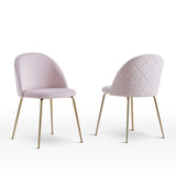 Tanisha Contemporary Dining Chair with Gold Legs