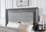 Raiden Queen Bedroom Set with Integrated LED Lighting and USB Charging - Transitional & Brushed Gray Finish