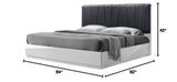 Ireland Platform Modern Bed, Eastern King - side view