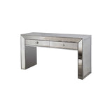 Jameson Mirrored Console Table, Console Table with Silver/Mirrored Inlays