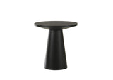 Terra 20" Round Pedestal Console Table in Ebony Black