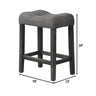 Cooper Backless Modern Counter Height Stools - front view - Black Charcoal