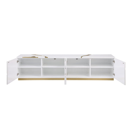 Taylor 87" High Gloss Lacquer TV Stand - back view