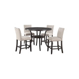Darlington Round 5 Piece Dining Set in Black