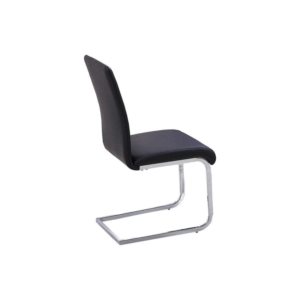 Mirage 5 Pcs Glass Top Modern Dining Set in Black - detail view
