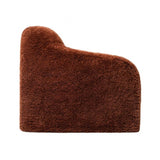 Vander Boneless Barrel Accent Chair in Cedar Brown Faux Fur – view 9