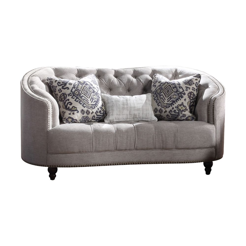 Saira Button-Tufted Loveseat & Accent Chair