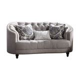 Saira Button-Tufted Loveseat & Accent Chair