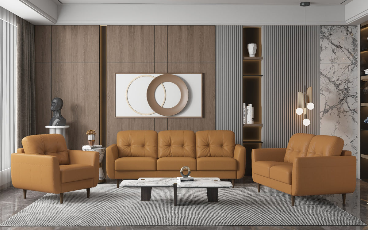 Radwan Italian Leather Sofa Collection