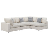 Serene Modular Sectional Sofa - Linen-Blend Beige with Feather-Blend Cushions, 4 to 6-Piece Layouts – view 8