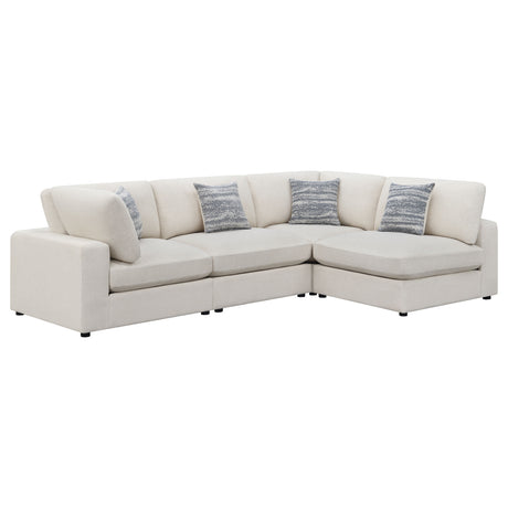 Serene Modular Sectional Sofa - Linen-Blend Beige with Feather-Blend Cushions, 4 to 6-Piece Layouts – view 8
