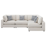 Serene Modular Sectional Sofa - Linen-Blend Beige with Feather-Blend Cushions, 4 to 6-Piece Layouts – view 9