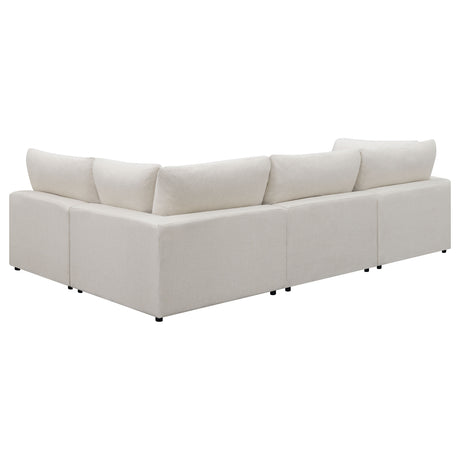 Serene Modular Sectional Sofa - Linen-Blend Beige with Feather-Blend Cushions, 4 to 6-Piece Layouts – view 10