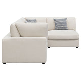 Serene Modular Sectional Sofa - Linen-Blend Beige with Feather-Blend Cushions, 4 to 6-Piece Layouts – view 11