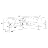 Serene Modular Sectional Sofa - Linen-Blend Beige with Feather-Blend Cushions, 4 to 6-Piece Layouts – view 19