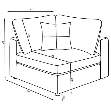 Serene Modular Sectional Sofa - Linen-Blend Beige with Feather-Blend Cushions, 4 to 6-Piece Layouts – view 20
