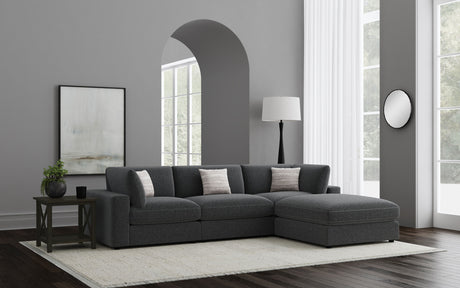 Serene Modular Sectional Sofa, Armless Chair & Ottoman - 4pcs- Armless + 2 Corner + Ottoman