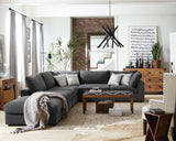 Serene Modular Sectional Sofa, Armless Chair & Ottoman - 6pcs- 3 Armless + 2 Corner + Ottoman