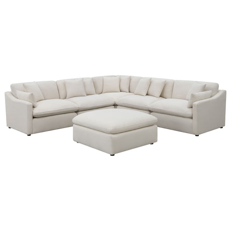 Hobson Modular Sectional Sofa - Ivory Performance Fabric with Reversible Cushions, 4 to 6 Pieces – view 8