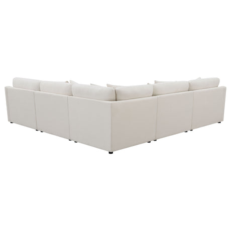 Hobson Modular Sectional Sofa - Ivory Performance Fabric with Reversible Cushions, 4 to 6 Pieces – view 10