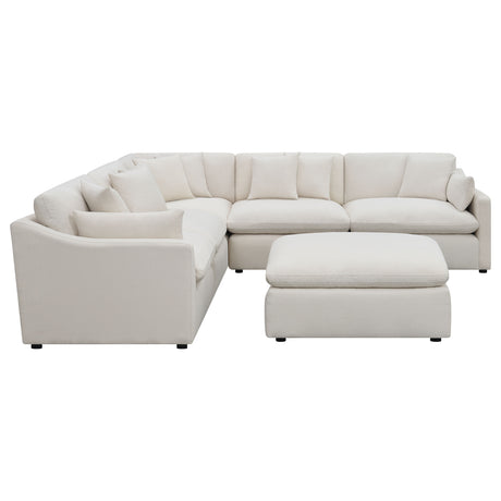Hobson Modular Sectional Sofa - Ivory Performance Fabric with Reversible Cushions, 4 to 6 Pieces – view 11