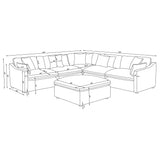 Hobson Modular Sectional Sofa - Ivory Performance Fabric with Reversible Cushions, 4 to 6 Pieces – view 18
