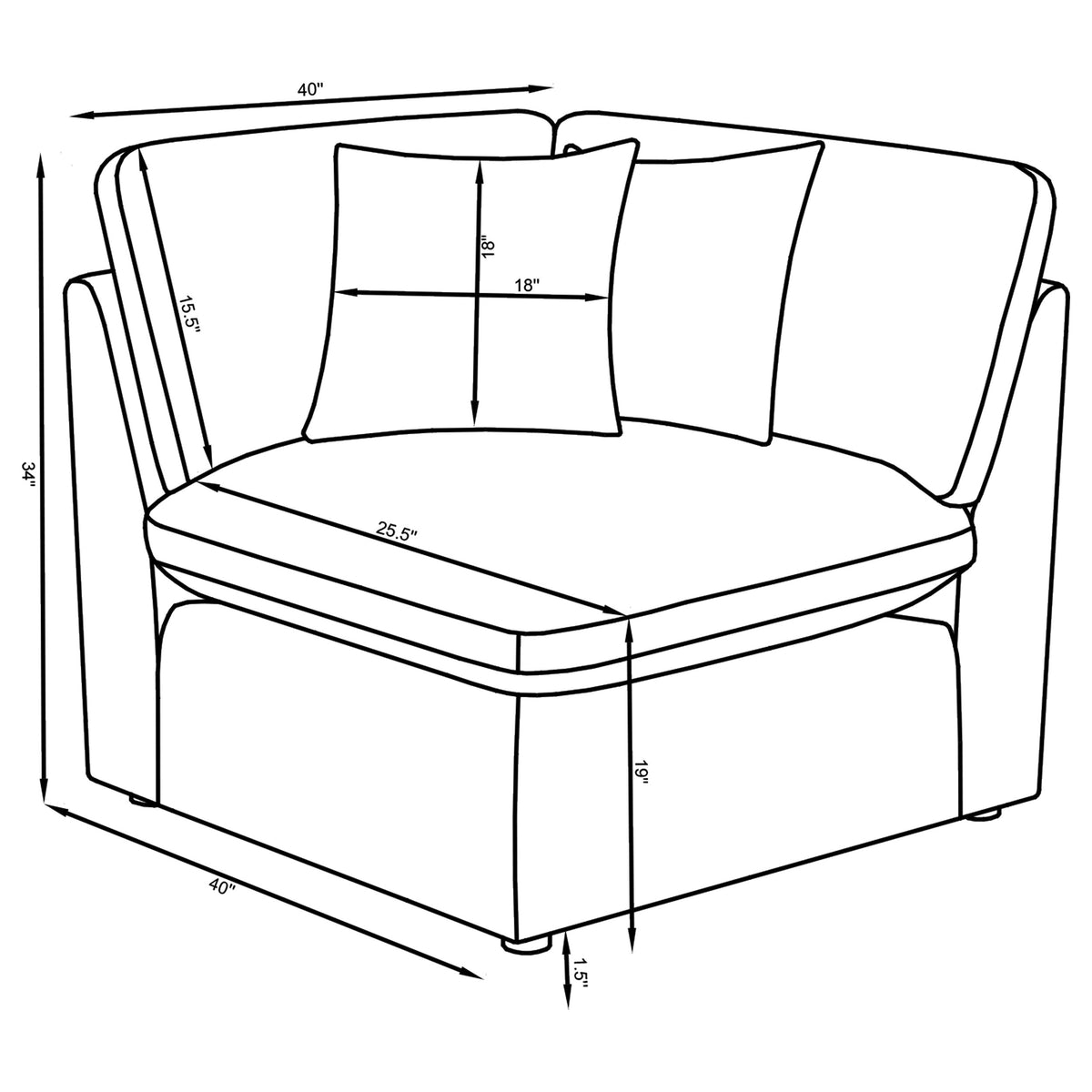 Hobson Modular Sectional Sofa - Ivory Performance Fabric with Reversible Cushions, 4 to 6 Pieces – view 20